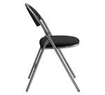 Chaises pliantes tissu non feu allumette piétement aluminium