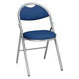 Chaises pliantes SUPER CONFORT - tissu non feu allumette piétement aluminium