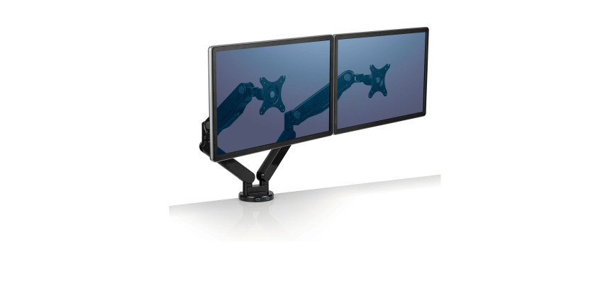 Brazo ergonómico articulado Fellowes Platinum Series para 2 pantallas