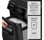 Destructora DIN4 Fellowes automática Automax 200M corte en micropartículas P-5 32L