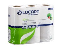 Papel higiénico de doble capa Lucart Eco 6 - 96 rollos de 200 hojas