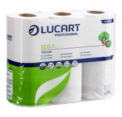 Papel higiénico de doble capa Lucart Eco 6 - 96 rollos de 200 hojas
