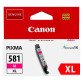 Cartridge Canon CLI 581 hoge capaciteit afzonderlijke kleuren voor inkjetprinter 