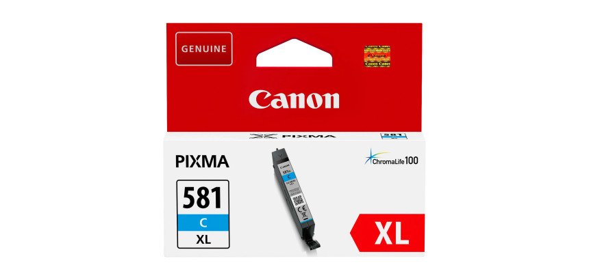 Cartouche Canon CLI581 haute capacité couleurs séparées pour imprimante jet d'encre