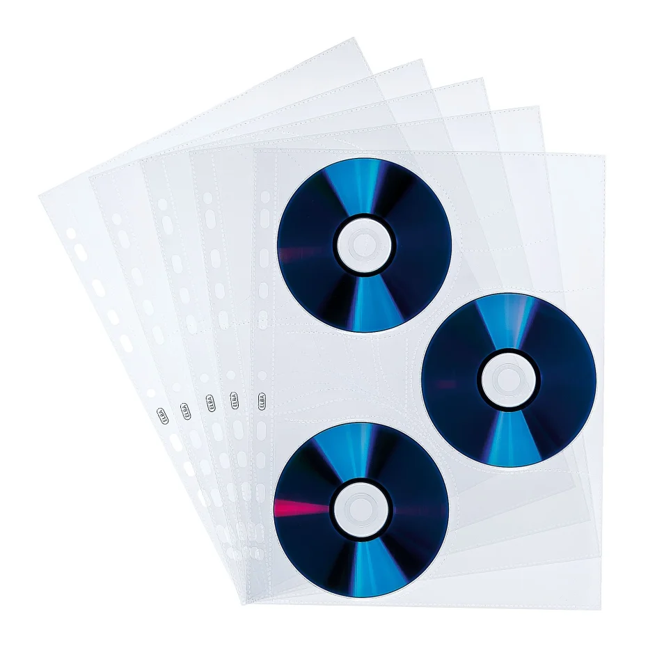 Pochette autoadhésive pour CD et DVD - transparent - 10 pochettes