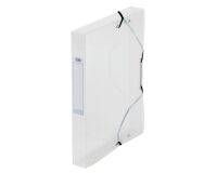 File, polypropylene box, 25 mm transparent colourless