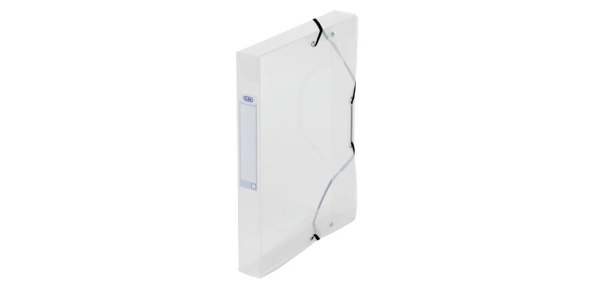 Chemise box plastique Oxford 24 x 32 cm dos 2,5 cm incolore