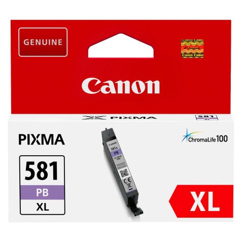 Cartouche Canon CLI581 haute capacité couleurs séparées pour imprimante jet d'encre