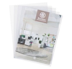 Dossier uñero A4 PVC transparente liso 150 micras Bruneau- Paquete de 10