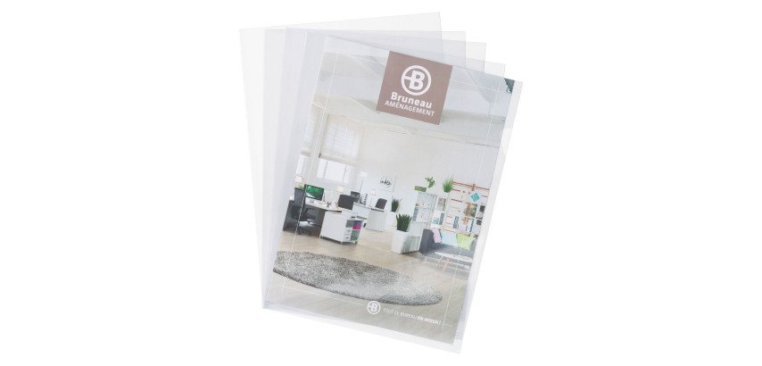 Bruneau Plastic Corner Shirt A4 Polypropylene 9/100 Transparent Colorless - Pack of 50