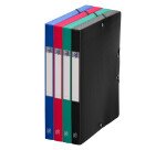 Chemise box plastique - format 24 x 32 cm - dos 2,5 cm - couleurs assorties