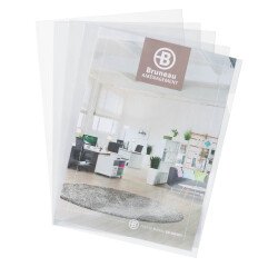 Shirts plastic corner Bruneau A4 PVC 15/100e transparent colorless - Pack of 100