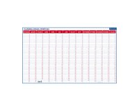 Planning perpétuel annuel - Effaçable à sec - 60 x 99 cm