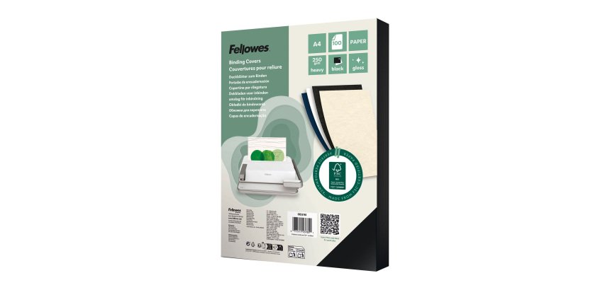 Cubiertas para encuadernar cartón lujo brillante Fellowes color 250 g - Paquete de 100 unidades