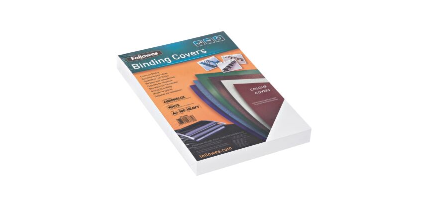 Paquet 100 couvertures carton luxe brillant blanc