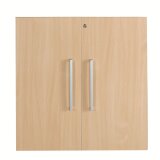 Lot de 2 portes bois plein pour bibliothèque Biblicase