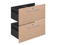 Lot de 2 tiroirs pour module Biblicase - hêtre
