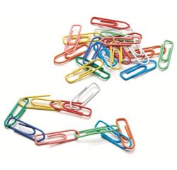 Clips de colores surtidos nº2 Caja de 100