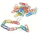 Trombones 28 mm couleurs assorties - Boîte de 100