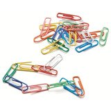 Trombones 28 mm couleurs assorties - Boîte de 100