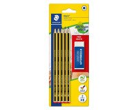 Pack of 5 HB pencils + 1 free eraser of Staedtler Noris