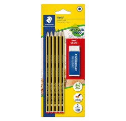 Pack 5 HB potloden + 1 gom gratis Staedtler Noris