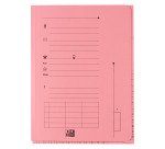 Chemise index kraft L'Oblique AZ 23,5 x 31,5 cm - couleurs assorties pastel - Paquet de 25