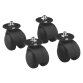 Set of 4 wheels for filing cabinets Clen
