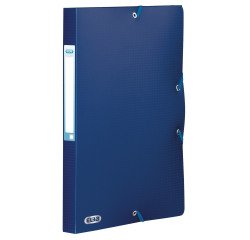 Chemise box plastique Oxford 24 x 32 cm dos 2,5 cm couleur