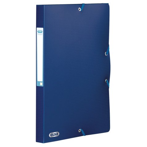 Chemise box plastique Oxford 24 x 32 cm dos 2,5 cm couleur