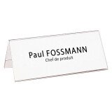 Houder voor naamkaartjes Durable plastic 61 x 122 mm - Doos van 10