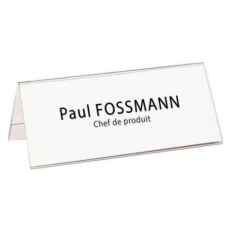 Houder voor naamkaartjes Durable plastic 61 x 122 mm - Doos van 10