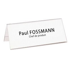 Chevalet porte-nom Durable plastique 61 x 210 mm - Boîte de 10