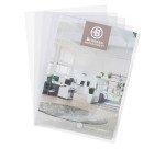 Chemise coin plastique Bruneau A4 polypropylène 12/100e transparente incolore - Paquet de 100