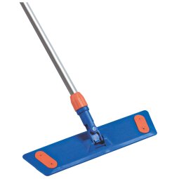 Wiper mop support for flat cleaning with velcro system