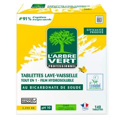 Tablettes lave-vaisselle L'Arbre Vert Professionnel  Tout en 1 - Paquet de 140