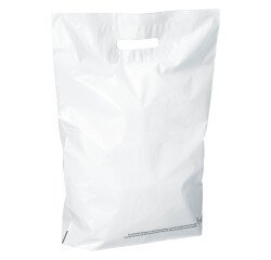 Bolsas para tiendas de plástico asas planas Alt 45 x An 35 x Fon 4 cm - paquete de 100