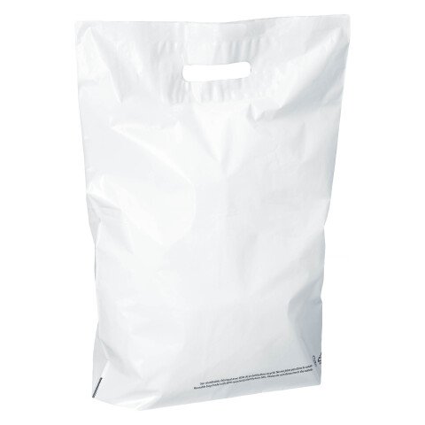 Bolsas para tiendas de plástico asas planas Alt 45 x An 35 x Fon 4 cm - paquete de 100