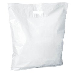 Bolsas para tiendas de plástico asas planas Alt 60 x An 60 x Fon 4 cm - paquete de 100