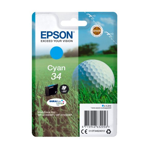 Epson 34 Cartucho Original Cian (300 páginas)
