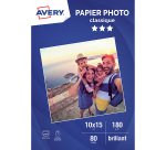 Papier photo Avery 10 x 15 cm 180 g - 80 feuilles