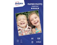 Papel fotográfico brillante Avery A4 230 g - 35 hojas