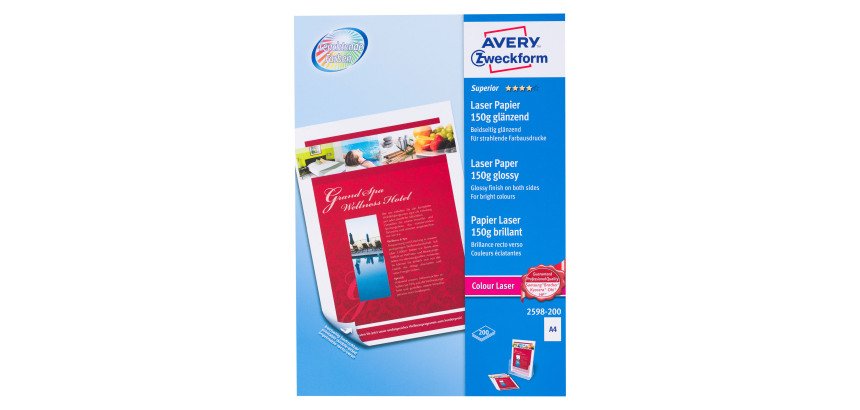 Papier photo laser Avery A4 150 g - 200 feuilles