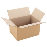 Carton Caisse américaine kraft brun simple cannelure L 25 x l 18 x H 15 cm