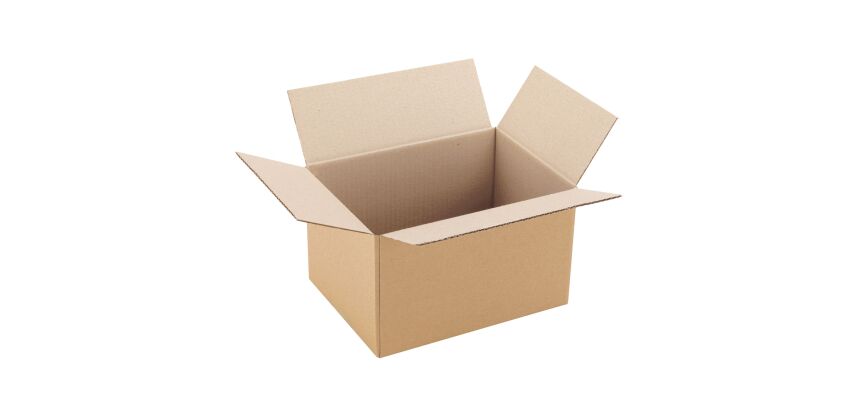 Caisse américaine kraft brun simple cannelure H 15 x L 18 x P 25 cm