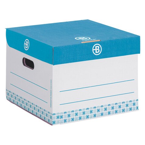 Caisse archives mini Carton Bruneau - H 27 x L 39 x P 36 cm - Haute résistance - Couleur