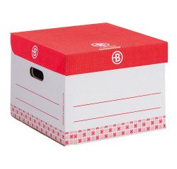 Caisse archives mini Carton Bruneau - H 27 x L 39 x P 36 cm - Haute résistance - Couleur