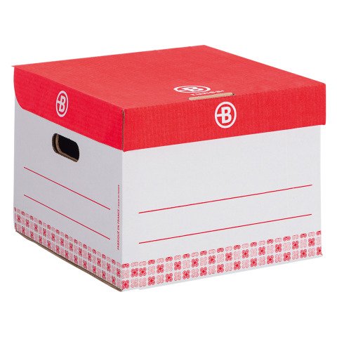 Contenedor de archivo para A4 Mini para 4 Cajas Rojo Bruneau