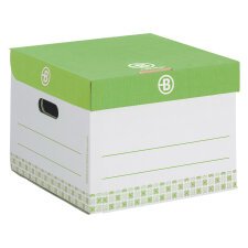 Caisse archives mini Carton Bruneau - H 27 x L 39 x P 36 cm - Haute résistance - Couleur