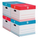 Mini Bruneau-archiefboxen H 27 x B 39 x D 36 cm in gekleurde kraft